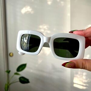 Square white Sunglasses for women